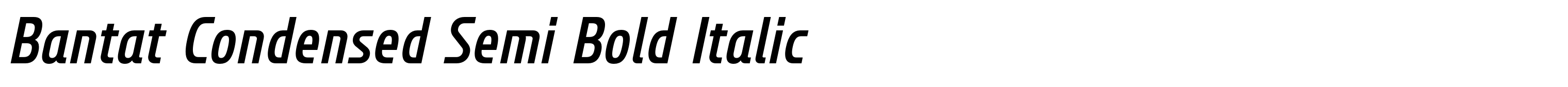 Bantat Condensed Semi Bold Italic